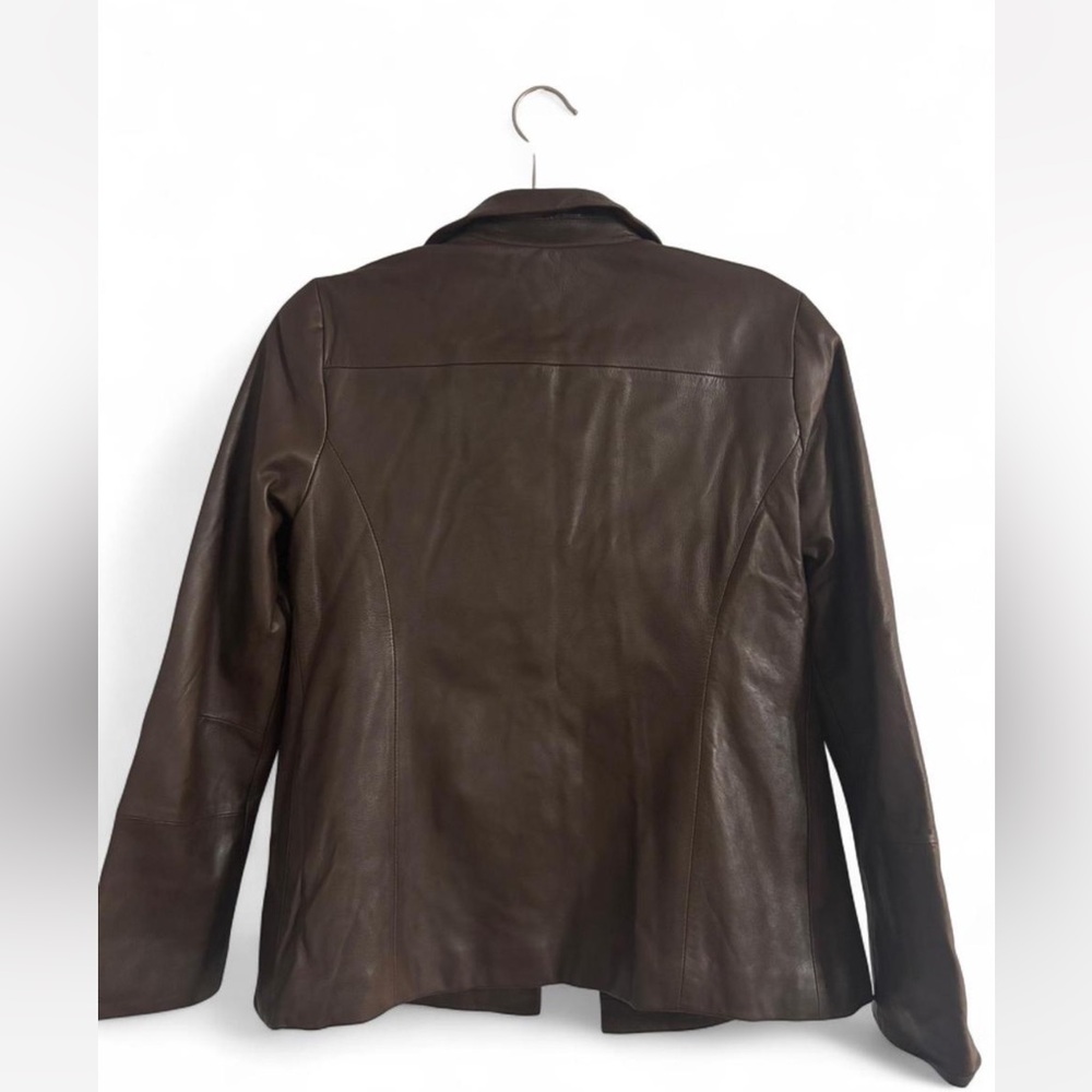 BCBGMaxAzria Dark Brown Leather Jacket - Picture 5 of 8